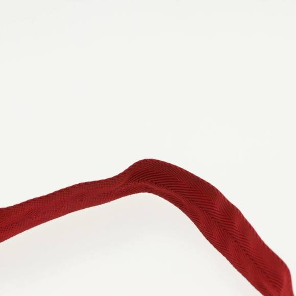 PRADA Sports Hand Bag Canvas Beige Red Silver Auth 98400 - Picture 8 of 16